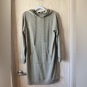 Olive Green Hooded Sweater Dress NWOT